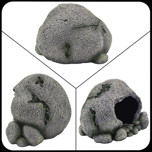 Aquarium Decorations - Artificial Rocks for Betta Fish and Cichlid Hiding Spots, Reptile Rock Bathing Platforms, Lizard Nests in Kuwait