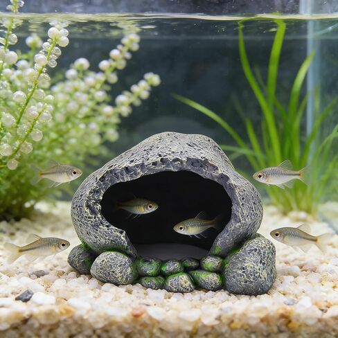 Aquarium Decorations - Artificial Rocks for Betta Fish and Cichlid Hiding Spots, Reptile Rock Bathing Platforms, Lizard Nests in Kuwait