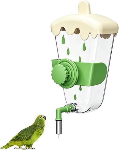 Bird Automatic Water Feeder Dispenser, Pet Hanging Water Bottle With Anti Drip Nozzle, Large Capacity Cage Accessory for Parakeet, Conure, Cockatiel in Kuwait