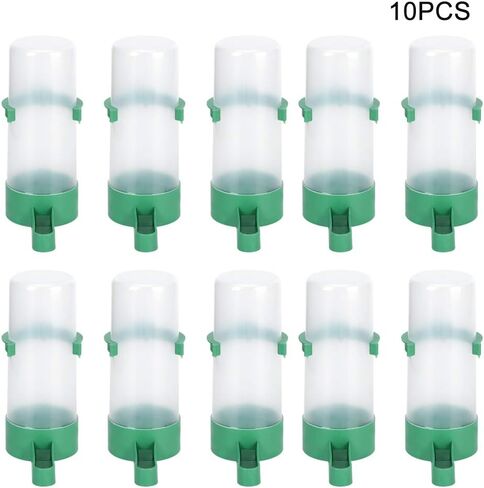 Birds Drinking Container, Round Plastic Water Bottle, Poultry Waterer with Smooth Edge & Automatic Feeding, Ideal for Chicken Farm & Livestock, 140ml in Kuwait