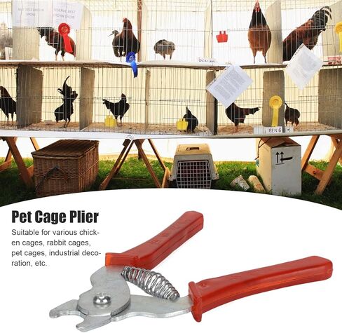 Pet Cage Plier, M Nail Set Red Semi Automatic Metal Plastic Clamp, Ergonomic Non Slip Handle, Suitable for Chicken Rabbit Pet Cages, Industrial Decoration in Kuwait