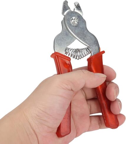 Pet Cage Plier, M Nail Set Red Semi Automatic Metal Plastic Clamp, Ergonomic Non Slip Handle, Suitable for Chicken Rabbit Pet Cages, Industrial Decoration in Kuwait