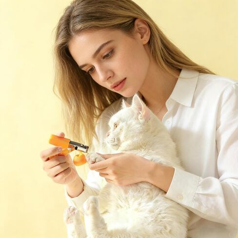 Cat Nail Trimmer, Ergonomic Anti-Splitting Cutter, Small Dog Toenail Clippers Trimmer, for Puppy Small Medium Large Animal Hamster Bunny Home Indoor Travel Bathing in Kuwait