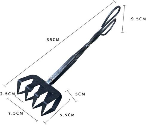 Crab Tongs,Heavy Duty Black Metal Clamp Tool Professional for Live Crab Portable Nail Gripper Tool Chestnut Clamping Tool in Kuwait