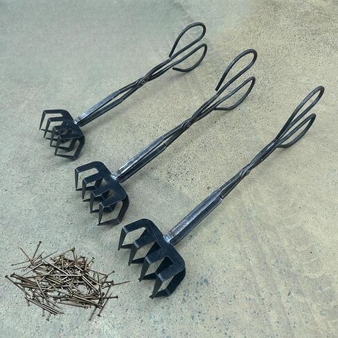 Crab Tongs,Heavy Duty Black Metal Clamp Tool Professional for Live Crab Portable Nail Gripper Tool Chestnut Clamping Tool in Kuwait