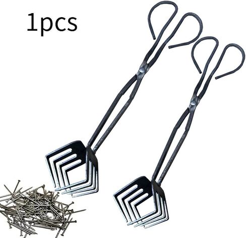 Crab Tongs,Heavy Duty Black Metal Clamp Tool Professional for Live Crab Portable Nail Gripper Tool Chestnut Clamping Tool in Kuwait