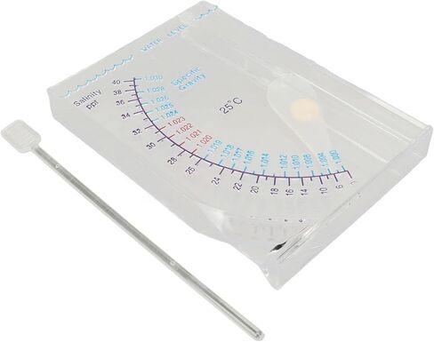Drfeify Plastic Aquarium Hydrometer Durable Accurate Tester for Fish Tank Salinity Testing Transparent 4.7 X 3.3 X 0.6in for Aquarists in Kuwait