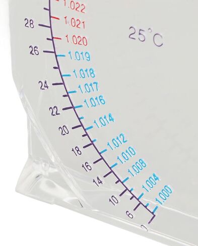 Drfeify Plastic Aquarium Hydrometer Durable Accurate Tester for Fish Tank Salinity Testing Transparent 4.7 X 3.3 X 0.6in for Aquarists in Kuwait