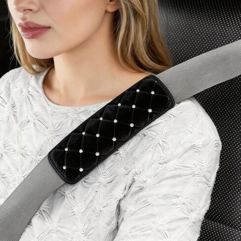 eing 2Pcs Car Seat Belt Shoulder Cover Ultra Soft Plush Safety Seatbelt Pad Universal Size Auto Belt Accessories,Purple in Saudi Arabia