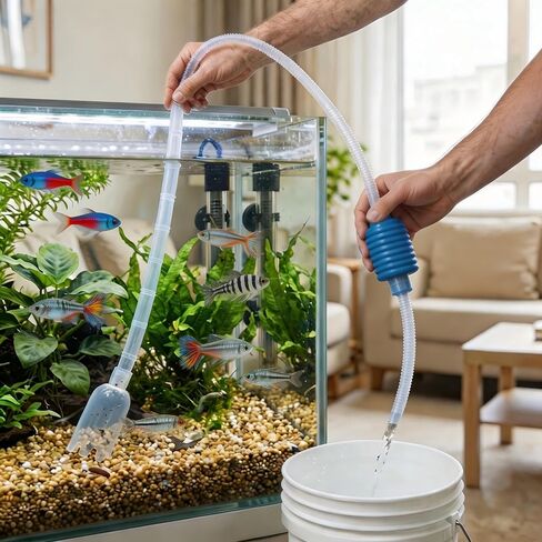 1 Easy-to-use Aquarium Siphon for Quick Water Changes and Gravel Cleaning in Kuwait