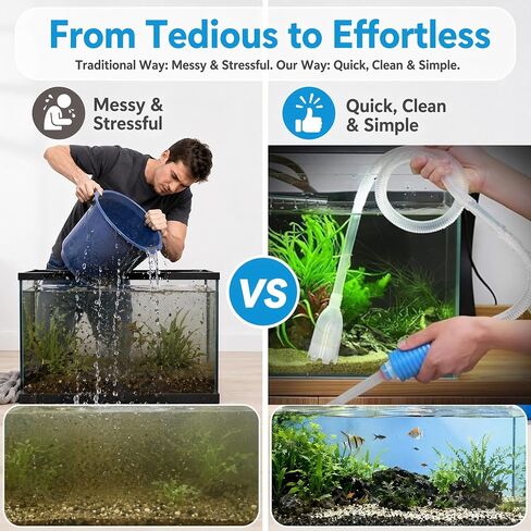 1 Easy-to-use Aquarium Siphon for Quick Water Changes and Gravel Cleaning in Kuwait