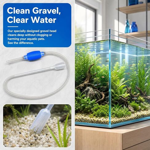 1 Easy-to-use Aquarium Siphon for Quick Water Changes and Gravel Cleaning in Kuwait
