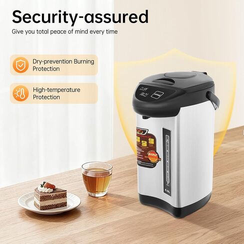 Electric Kettle 4L – Hot Water Boiler for Boiling and Heating,Black, Large Capacity Stainless Steel, Kitchen Appliance for Home, Office, Family Use in Kuwait