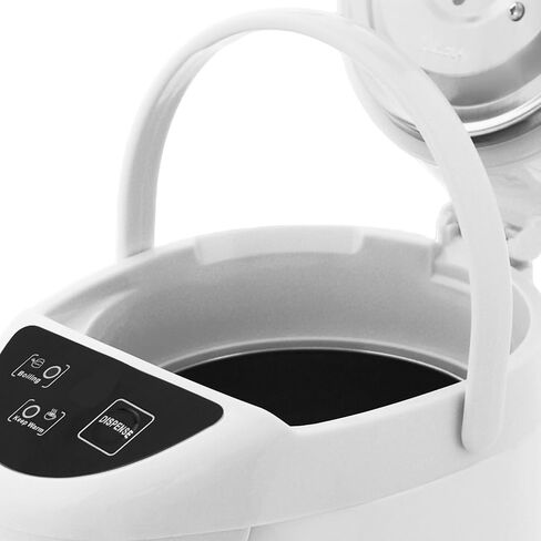 غلاية مياه كهربائية وسخان 4L/4.2Qt 304 من الفولاذ المقاوم للصدأ موزع مياه ساخن تسخين فوري تلقائي/يدوي كونترتوب للشاي والقهوة - أبيض in Kuwait