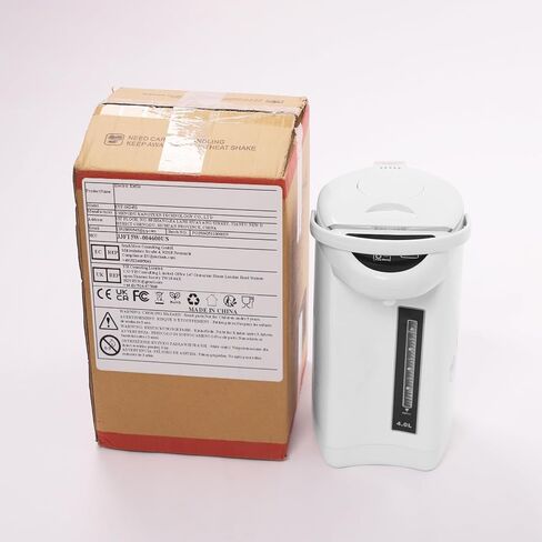 غلاية مياه كهربائية وسخان 4L/4.2Qt 304 من الفولاذ المقاوم للصدأ موزع مياه ساخن تسخين فوري تلقائي/يدوي كونترتوب للشاي والقهوة - أبيض in Kuwait