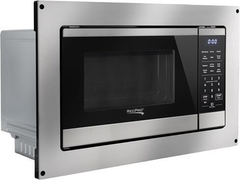 RecPro RV Air Fry Microwave Oven 1.1 Cu Ft | 900W | Built-In or Countertop Microwave with Air Fry, Grill, Bake & Convection Cooking | 11 Power Levels | Child Lock (Black) in Kuwait