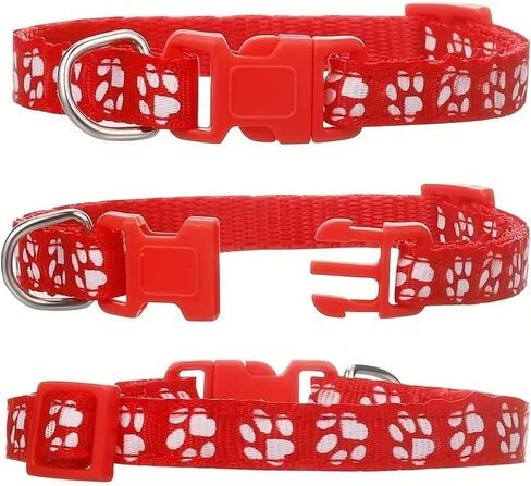 18 Pack Pet ID Collars, Adjustable Soft Nylon Neck Bands, Multi-Color Identification Collars for Small Sized Household Pets in Kuwait