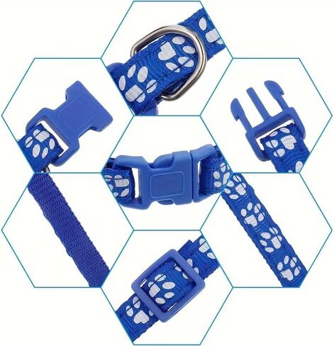 18 Pack Pet ID Collars, Adjustable Soft Nylon Neck Bands, Multi-Color Identification Collars for Small Sized Household Pets in Kuwait