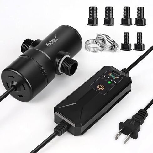 hygger 9W Aquarium U-V Light with Timer, 360° Protective Shield Clean Light for Crystal Clear Green Water, Submersible Fish Tank Cleaner for 60–100 Gallon Freshwater & Saltwater Aquariums in Saudi Arabia