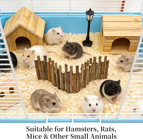 Bendable Hamster Bridge with Cage Platform, Approx. 12 in Wooden Fence for Hamster Cage Accessories, Flexible Pine Ladder Divider for Syrian Dwarf Hamster, Gerbil, Rat & Mouse in Kuwait