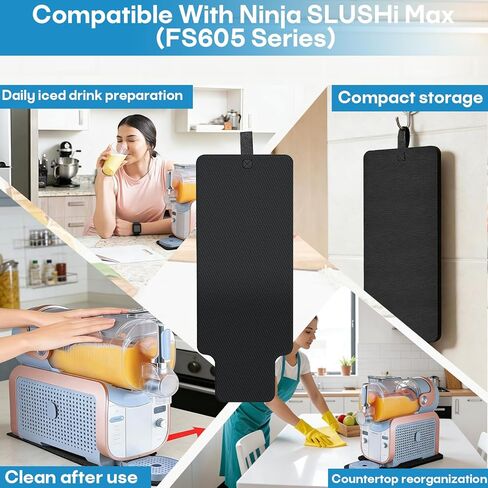 وسادة منزلقة متوافقة مع ماكينة المشروبات المجمدة الاحترافية من سلسلة Ninja Slushie Max FS605، آلة سهلة وسريعة الحركة، تتضمن حزام تخزين، ملحقات لصانع مشروبات Ninja in Kuwait