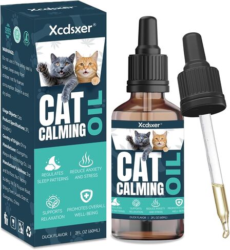 Cat Anxiety Relief Drops - Natural Stress Relief for Anxious Cats, Soothes Loud Noise & Separation Anxiety, Promotes Deep Sleep, Safe for All Breeds & Ages in Kuwait