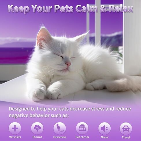 Cat Calming Diffuser Advanced Cat Pheromones Calming Diffuser, Enhanced Calming Pheromone Diffuser, 60 Day Starter Kit (48 mL*2pcs) in Kuwait