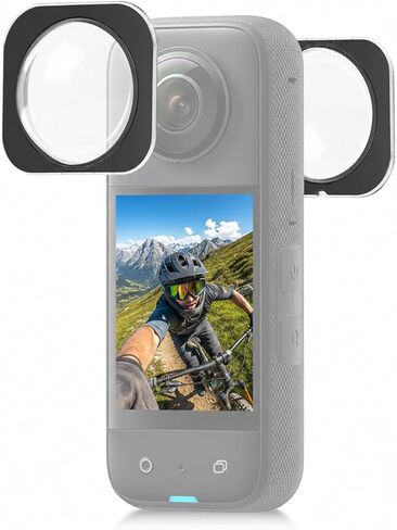 Puluz Compatible for Insta360 X3 Sticky Lens Guards Optical Tempered Glass Protective Cover Cap for Insta 360 X3 Waterproof 360 Action Camera Accessories in Saudi Arabia