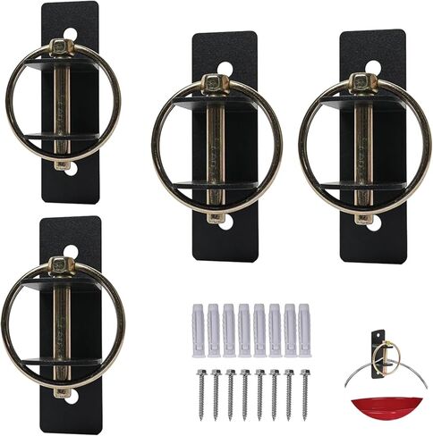 4 Pack Horse Water Bucket Hook with Quick Release Pin, Rust Resistant Heavy Duty Feed Bucket Hanger, Wall Mounted Stall Hook Equestrian Bucket Holder in Kuwait