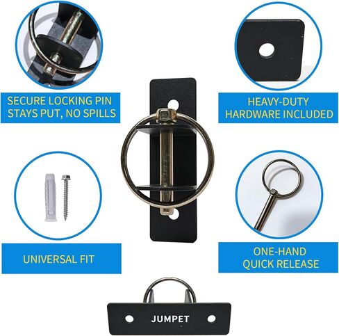 4 Pack Horse Water Bucket Hook with Quick Release Pin, Rust Resistant Heavy Duty Feed Bucket Hanger, Wall Mounted Stall Hook Equestrian Bucket Holder in Kuwait