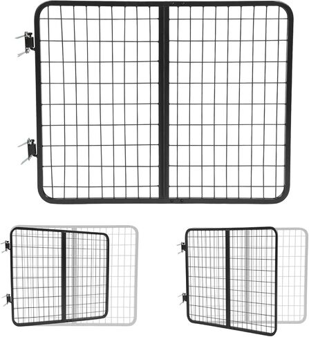 Horse Stall Gate 48 Inch Wide Compatible with Livestock Enclosures Steel Powder Coated Gray in Kuwait