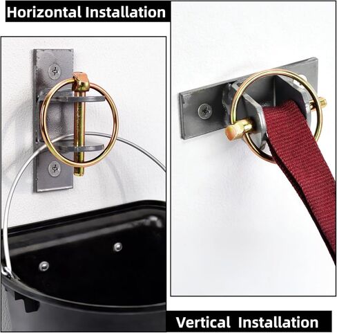 SOUJOY 6 Pcs Water Bucket Hook for Horse, Heavy Duty Metal Feed Bucket Hook with Pin, Wall Mounted Hangers for Horse Stalls Stable Barn Farmhouse Supplies in Kuwait