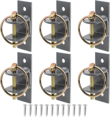 SOUJOY 6 Pcs Water Bucket Hook for Horse, Heavy Duty Metal Feed Bucket Hook with Pin, Wall Mounted Hangers for Horse Stalls Stable Barn Farmhouse Supplies in Kuwait