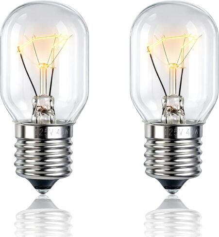 8206232A لمبة ضوء الميكروويف 2 حزمة، قاعدة E17 40W ضوء أصفر دافئ لدوامة كينمور مايتاج، استبدل R0712016 1890433 W10598935، ينطبق على شفاط فرن الثلاجة in Kuwait