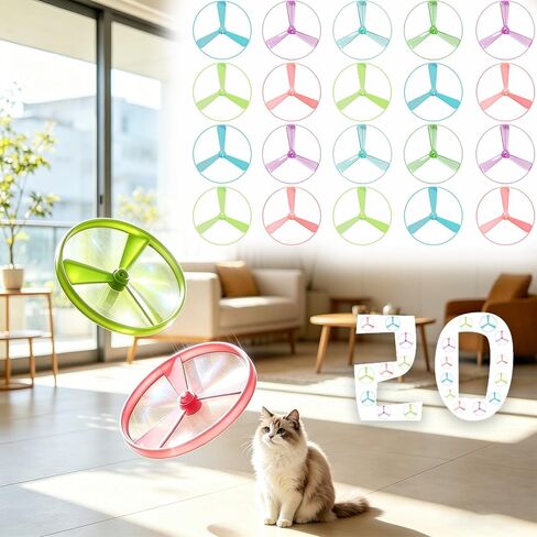قاذفة ألعاب جلب القطط مع 10 أقراص ناعمة ومرنة، ألعاب للقطط للقطط الداخلية، قاذفة LED متوهجة، لعبة هريرة كهربائية تفاعلية للصيد والتمرين، قابلة لإعادة الشحن عبر USB in Kuwait