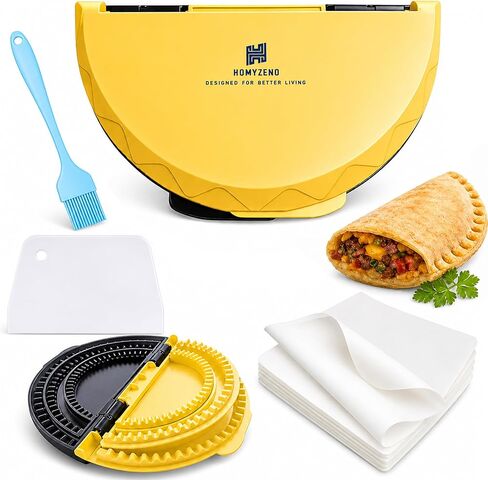 3-in-1 Tortilla Wrap Sealer & Crimper Press – Large Adjustable 6, 8, 10 Inch – Heavy Duty Taco, Quesadilla & Empanada Maker – BPA-Free Tortilla Wrap Sealer, Cutter & Presser for Burritos & Sandwiches in Kuwait