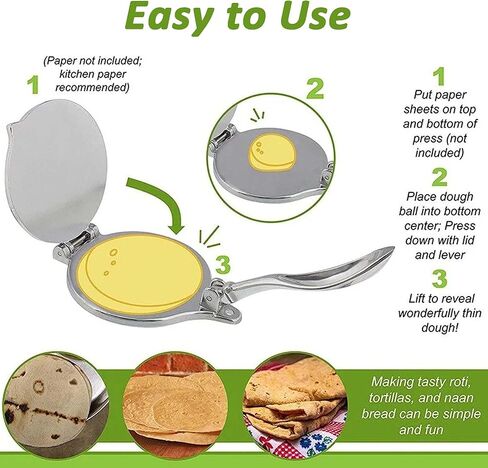 8 Inch Flour Tortilla Press, Aluminum Alloy Tortilla Maker, Roti Maker, Taco Maker, Taco Press, Dark Gray in Kuwait