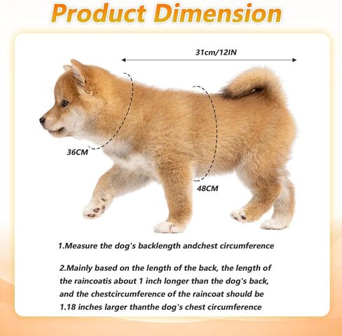 Dog Rain Poncho for Small Medium Dogs Clear Thick Waterproof Raincoat with Hidden Leash Hole Adjustable Double Buckle Windproof Pet Hooded Cape for Bichon Poodle (Large) in Kuwait