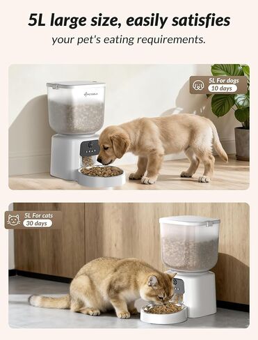 Automatic Cat Feeder with Camera, 5L Timed Cat Food Feeder,2-Way Audio & App Remote Control,Desiccant Bag,Auto Pet Dispenser for Cats and Dogs in Saudi Arabia