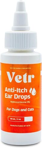 vetr Anti-Itch Ear Drops for Dogs - Topical Ear Comfort Support Solution - 2 oz (60mL) - Vet-Formulated in USA in Kuwait