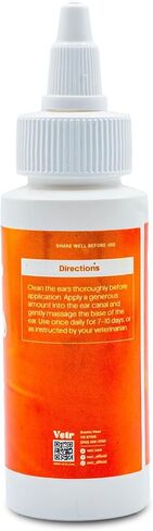 vetr Anti-Itch Ear Drops for Dogs - Topical Ear Comfort Support Solution - 2 oz (60mL) - Vet-Formulated in USA in Kuwait