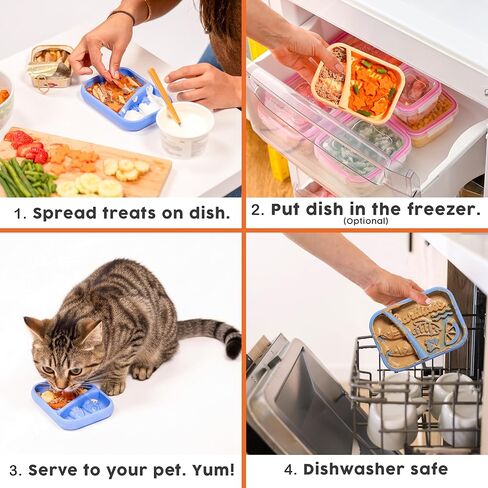 Lick Dish and Sardina Bundle - Silicone, Non-Slip, and Dishwasher Safe Pet Products in Kuwait