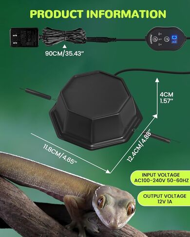 ضوء LED UVB للزواحف، UVB 5.0/10.0 ضوء الزواحف قابل للتعديل، مصباح الزواحف ذو السطوع القابل للتعديل مع مؤقت للغابات المطيرة والزواحف الصحراوية in Kuwait