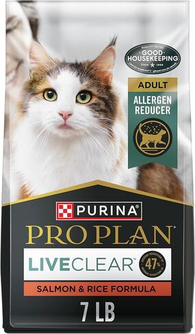 Purina Pro Plan Allergen Reducing, High Protein Cat Food, LIVECLEAR Salmon and Rice Formula - 7 lb. Bag in Kuwait
