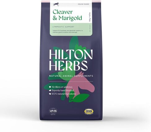 Hilton Herbs Cleavers & Marigold Lymphatic Support Horse Supplement, 1.65 lb Bag – Herbal Blend for Horses & Ponies, Supports Healthy Legs, Skin & Coat in Kuwait