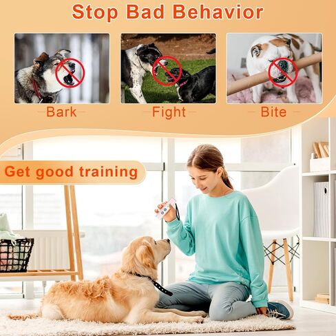 Anti Barking Device for Dogs - Dog Bark Deterrent Devices for Stopping Bad Dog Behavior - Ultrasonic Dog Bark Deterrent, Refuse to Shout and Slap - Best Anti Barking Device Rechargeable（Pink） in Kuwait