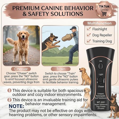 Ultrasonic Dog Bark Deterrent Device for Dogs | Pet Gentle Trainer Ultrasonic for Dogs that Helps Stop Dog Barking with an Anti Barking Device | Ultrasonic Dog Repeller for Training & Behaviour Aid in Kuwait