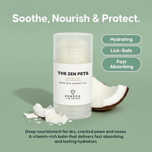 مجموعة سبا الكلاب 4 في 1 من ZenSpa | شامبو وبلسم الشوفان ومنظف الأقدام وبلسم الأنف | تركيبة طبيعية مضادة للحساسية للبشرة الحساسة | جميع السلالات والجراء in Kuwait