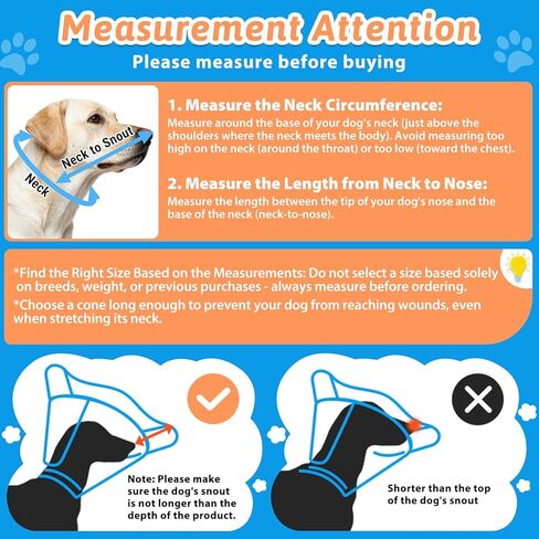 Extended Dog Cone to Stop Licking, Adjustable Depth, Transparent Recovery Collar for Large Medium Dogs, Soft E-Collar After Surgery Neuter with Reflective Strip for Night Visibility XL in Kuwait