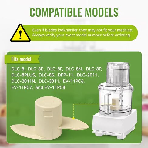 DLC-869TX-1 شفرة العجين لـ Cuisinart Food Processor Pro Custom 11 قطعة بديلة، شفرة معالج الطعام تناسب Cuisinart DLC-8S، DFP-11، DLC-2011، DLC-3011، EV-11PC6، EV-11PC7 وEV-11PC8 فقط in Kuwait